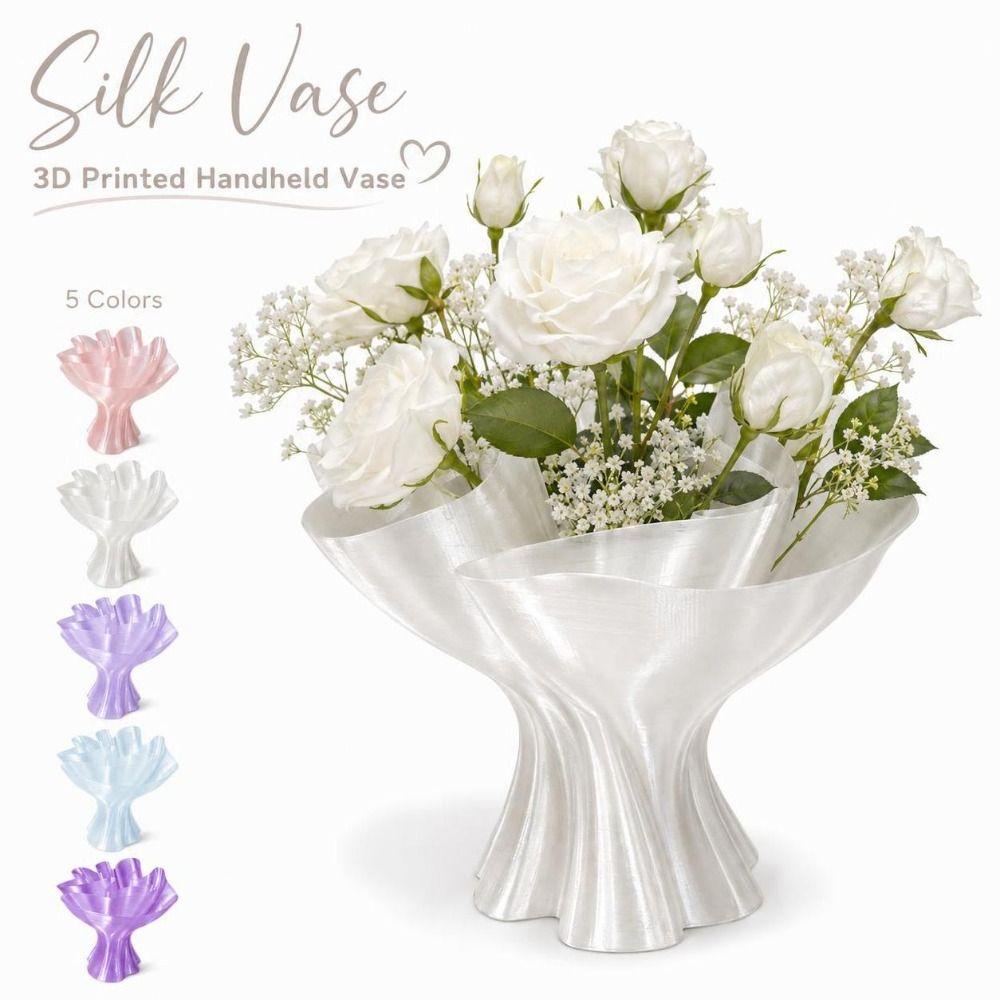 3D Printed Decorative Vase Vintage Style Minimalist Floral Decor Home Decor
