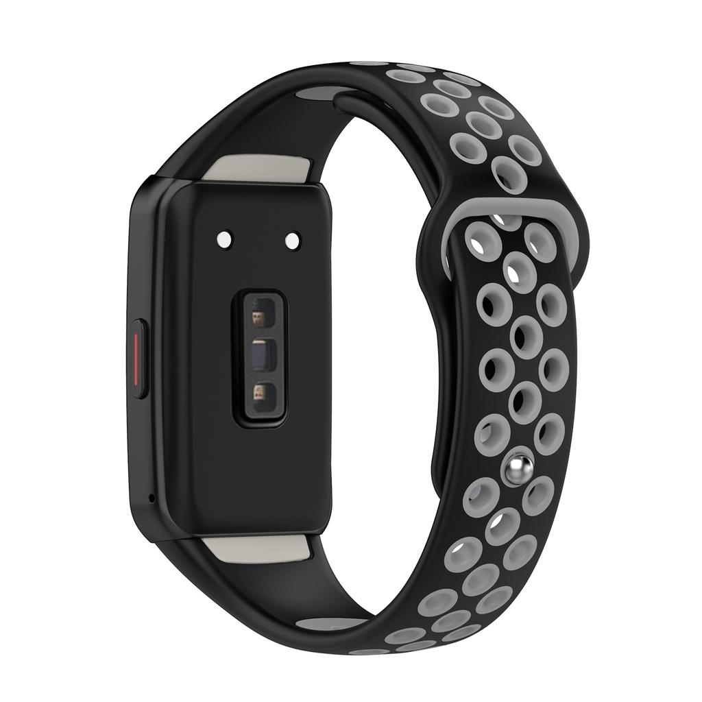 Weiches Silikon-Sportarmband für Huawei Band 6, zweifarbig, Smart-Armband, Ersatzarmband aus TPU für Honor Band 6