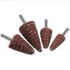 Conical Sandpaper Grinding Head With Handle, Sandcloth Grinding Head, 6mm Round Handle, Polished Pointed Impeller