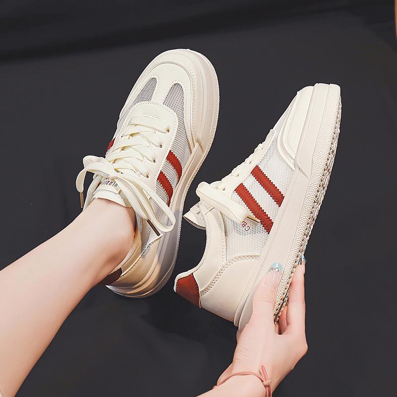 

Summer little white shoes new female students in mesh breathable sports board shoes casual shoes 40 красный