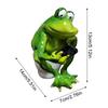 Resin Frog Statue Garden Decoration Animal Sculpture Frog On Toilet Figurine Decorative Sculpture for Bedroom Patio Garden