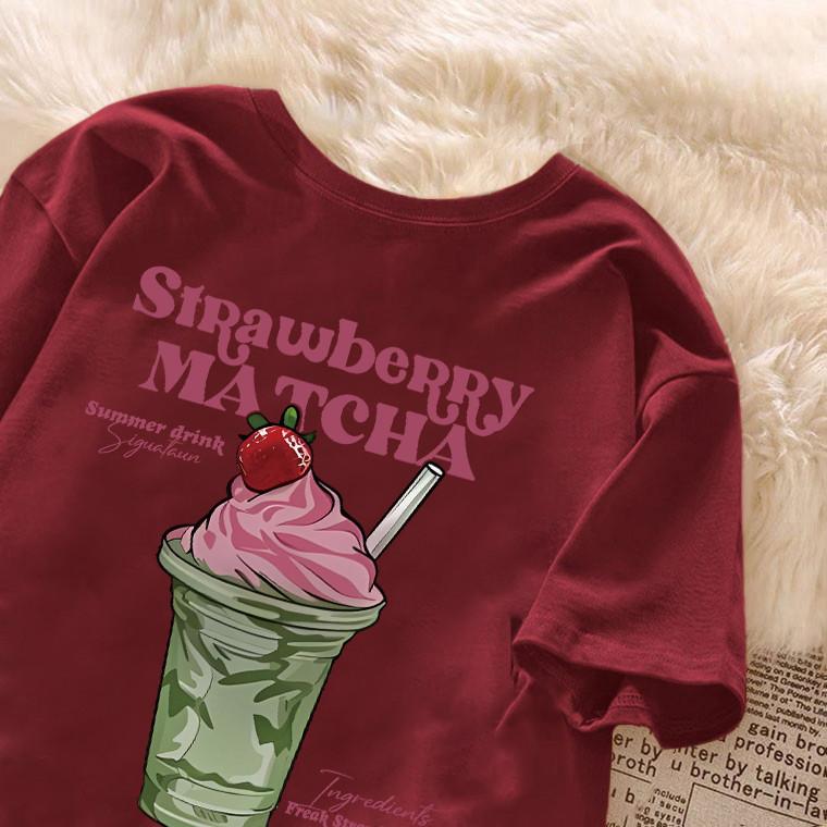 

Cartoon ice cream printed women s summer T-shirt - loose fit, fashionable streetwear XL