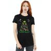 Elf T-shirt da Donna/Ragazza in Cotone Albero di Natale Stile Boyfriend