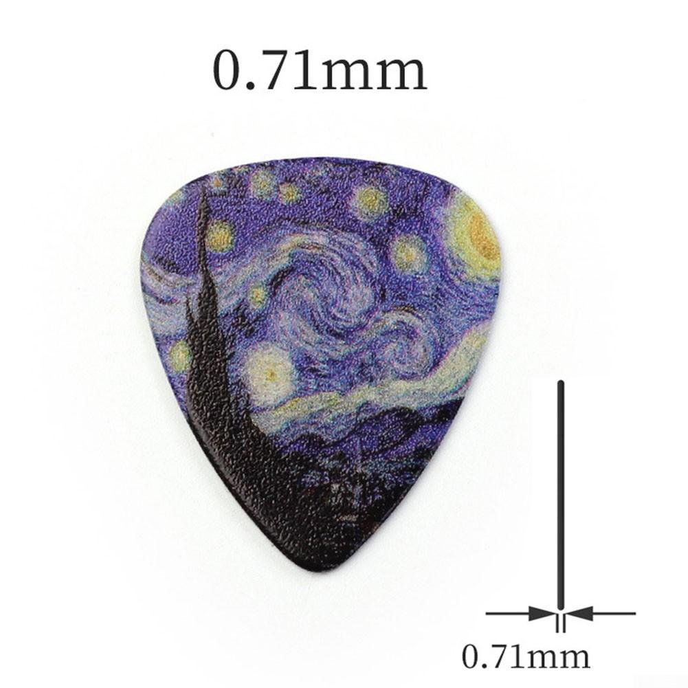 Smooth Guitar Picks Ukulee 0.46/0.71/0.96mm For Acoustic Blue