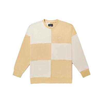 Vans Colorblock Schachbrett Rundhals Pullover Sweatshirt Unisex Oberteile Terrakotta VN000BYQYUU
