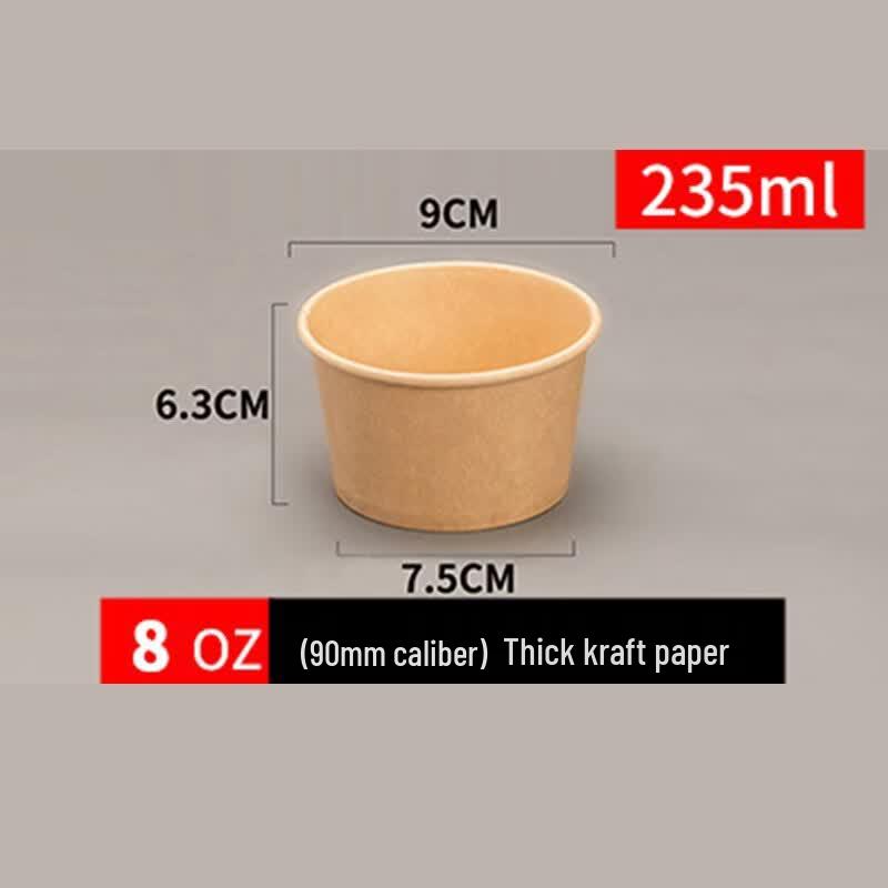 Disposable Kraft Paper Food Containers with Lids
