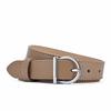 Casual Womens Leather Belt With Silver Or Gold Alloy Buckle For Fashionable Looks