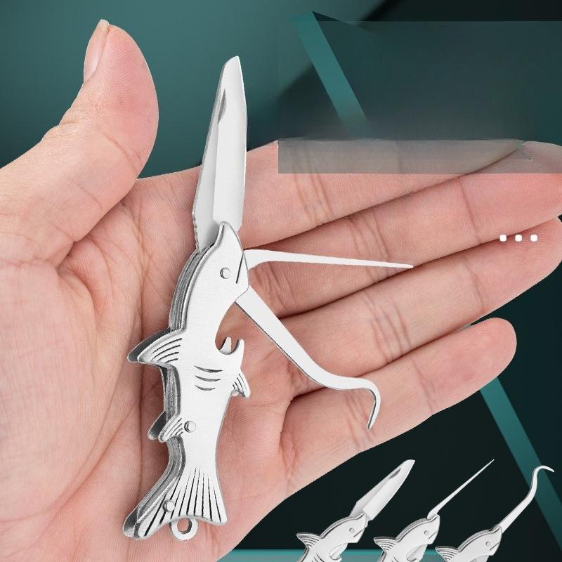 1Pc 304 Stainless Steel Toothpick, Knife, Tooth Picking, Portable Ultra-fine Anti-blocking Hook, Crochet Can Open The Bottle and Buckle The Teeth,