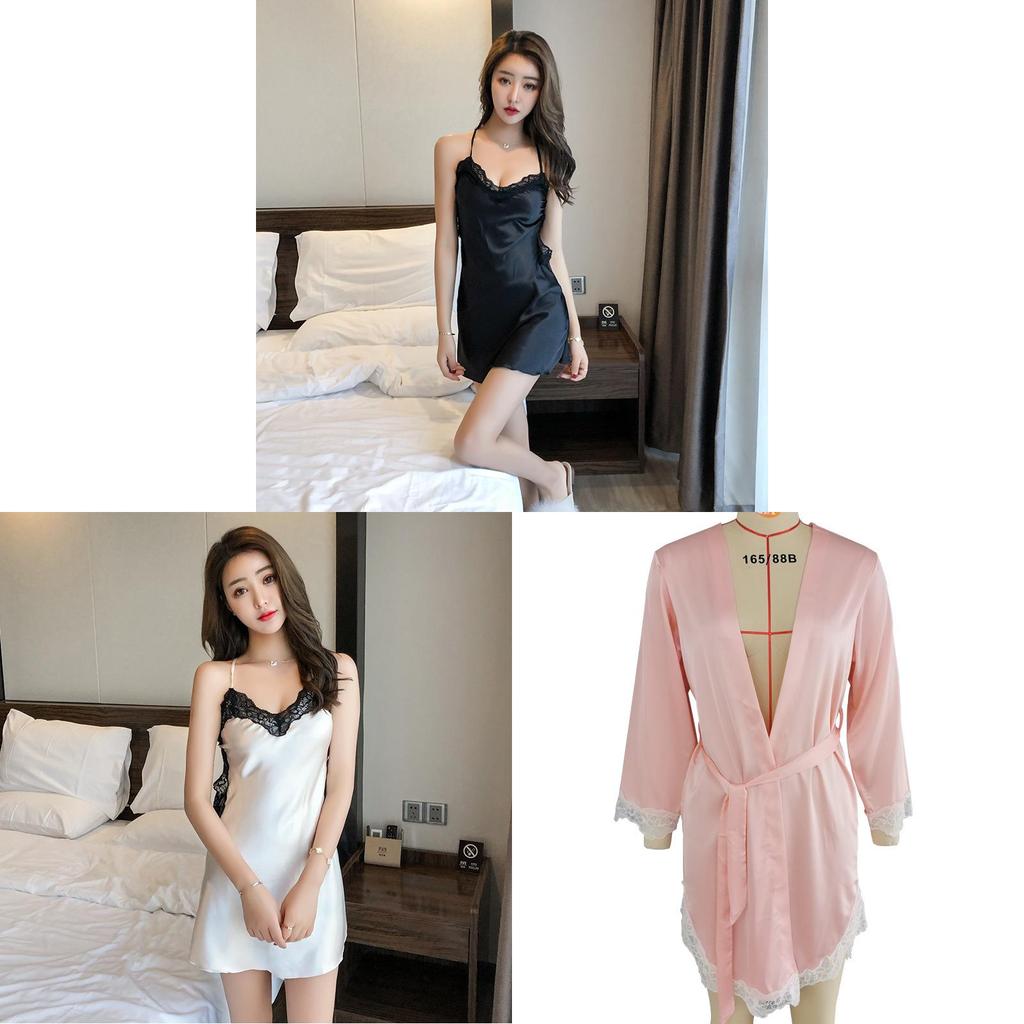 Summer Silk Sleep Dress For Women With Lace Backless Design And Breathable Fabric