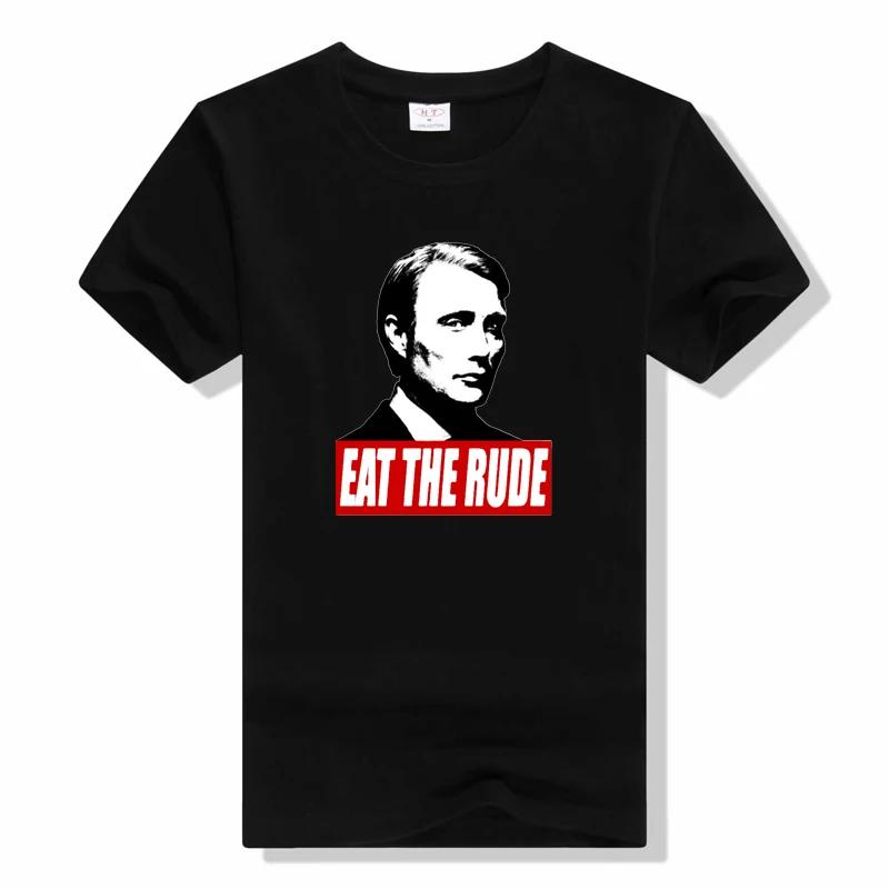 EAT THE RUDE Hannibal Dark Background Tshirt summer casua... XXXL