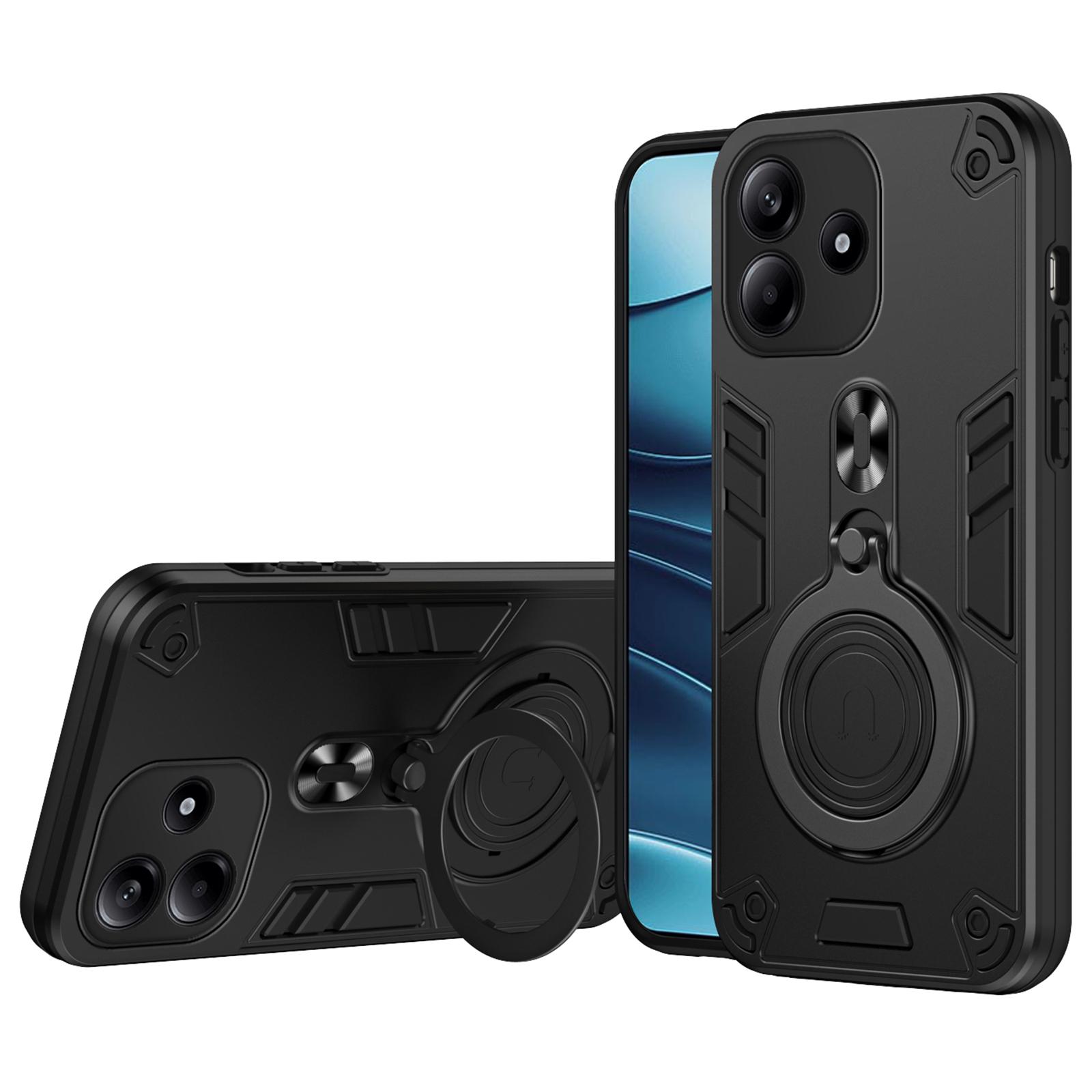 Per Xiaomi Redmi Note 14 5G Custodia con Supporto Rotante PC+TPU Protezione Anticaduta Cover per Telefono