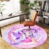 1PC Fairy Moon Round Chair Mat Area Rug - Non-Slip, Floor Mat for Office, Bedroom, and Indoor Decor -Gift D1127179