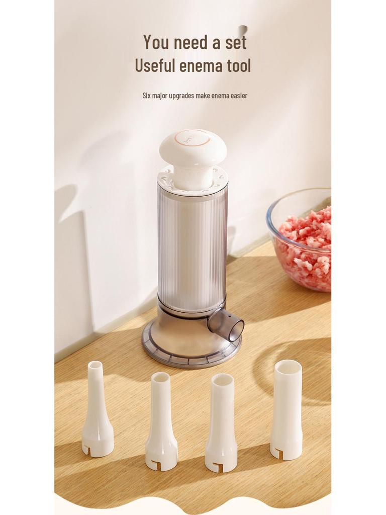 Large Food-Grade Hand-Push Sausage Filler for Homemade Sausages