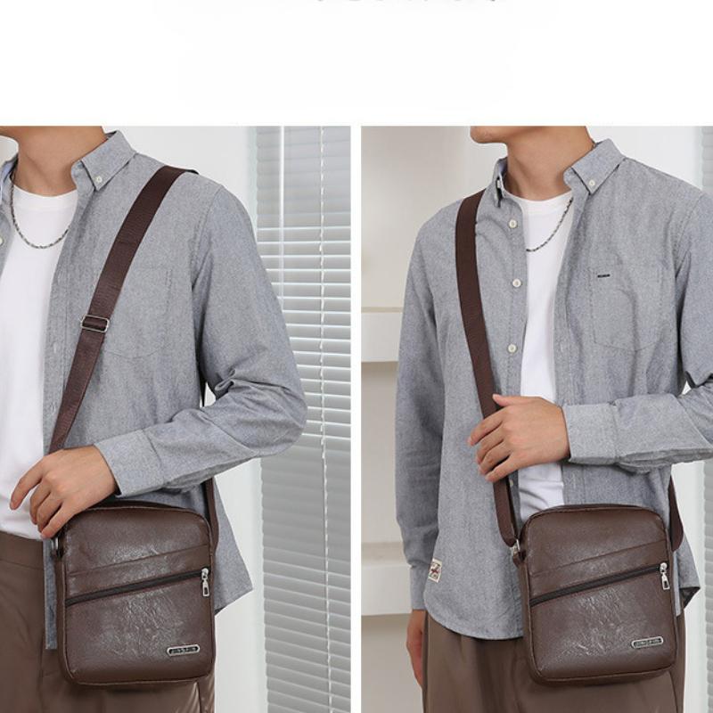 Herren-Taschenstand Geschäftsgeldbörse Neue große Kapazität Schulter-Umhängetasche Lässiger mehrschichtiger Einzelrucksack
