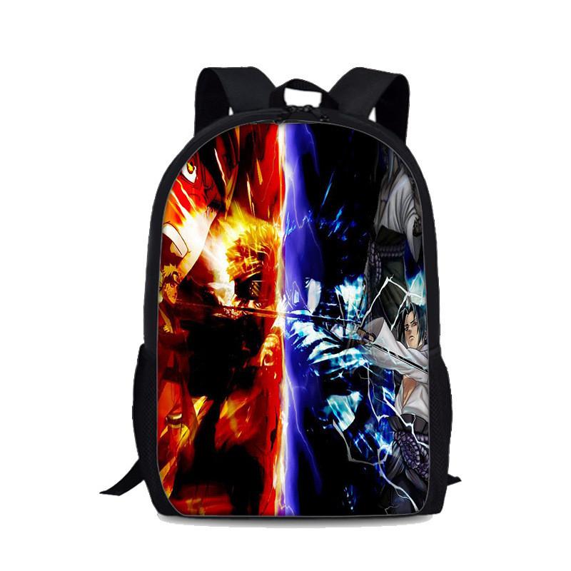 Naruto Uzumaki Kinderrucksack Mit Großem Fassungsvermögen Und Wasserabweisendem Nylon Für Schule Und Reisen