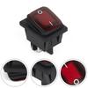 Rectangle Rocker Switch Red Waterproof 20A DPST IP67 Illuminated