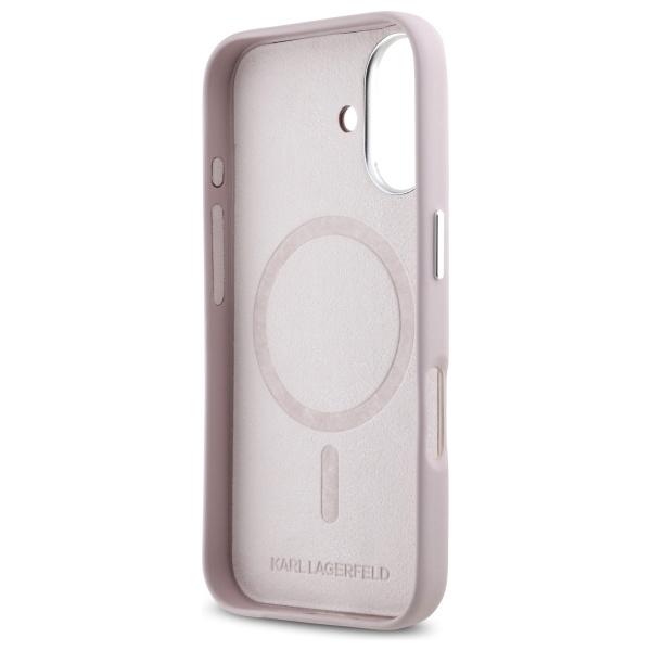 Karl Lagerfeld Klhmp16Spgmsrpp Iphone16 6.1 Różowy/Pink Hardcase Fw Metal Plate Magsafe