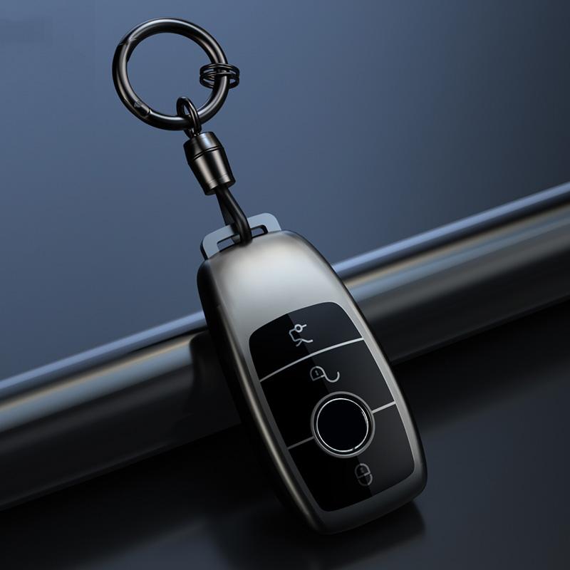 Grey Tpu Car Remote Key Case Cover Shell For Mercedes Benz A C E S G Class Glc Cle Cla W177 W205 W213 W222 X167 Amg Accessories