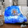 Leicester Football Club Crest Flannel Blanket, Soft Polyester, Modern Design, All-Season for Camping, Travel, Gifts for holidays or birthdays
