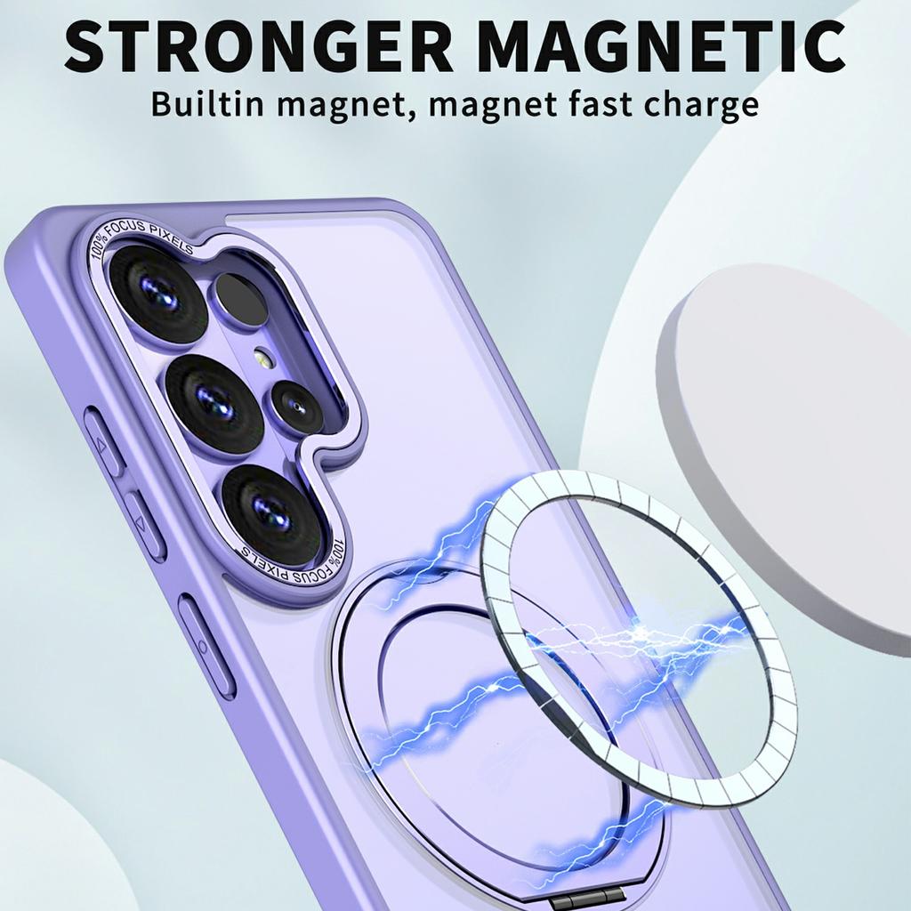 For Samsung Galaxy S26 Ultra Magnetic Case TPU + Acrylic Kickstand Phone Cover