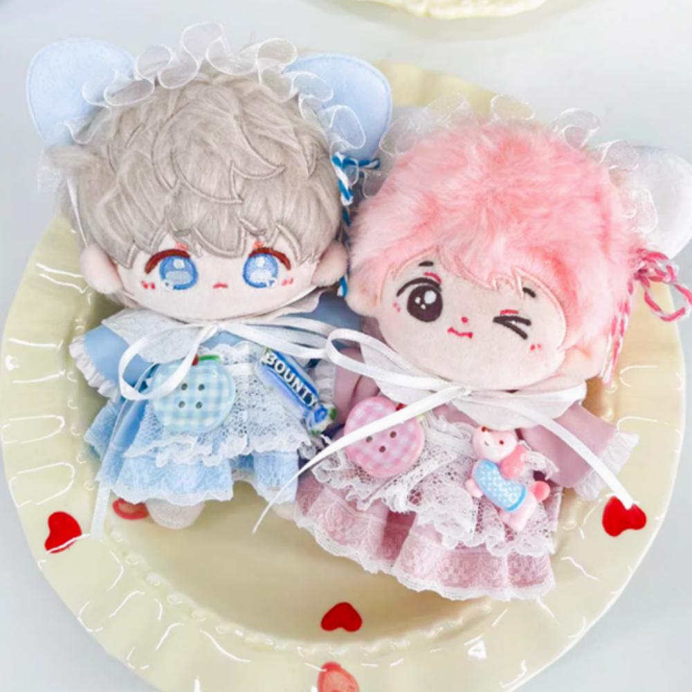 Headband Doll Clothes Outfit Cute Dress Doll Dress Up Set  10cm Cotton Doll