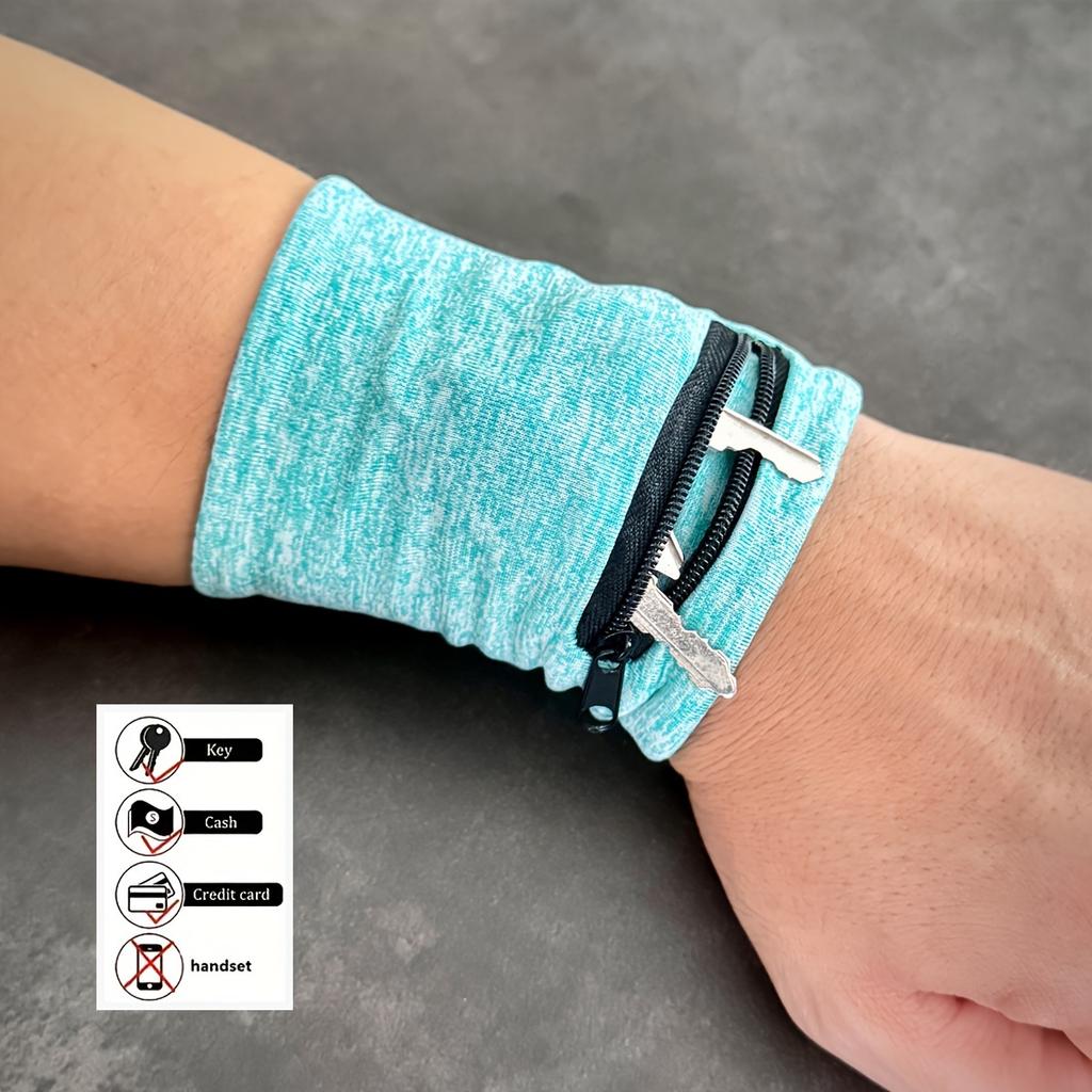 Fashionable Neutral Wrist Wallet Bags: Durable Polyester, Zipper Closure - Ideal for Gym, Running, Cycling & Travel - Available in Pink, Black & Gray