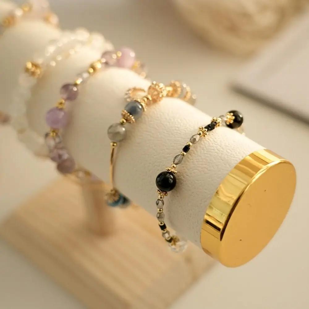 Nou T-bar brățară afișare stand femeie aur brățară organizator stand hairband ceas colier bijuterii lanț rack suport convenabil