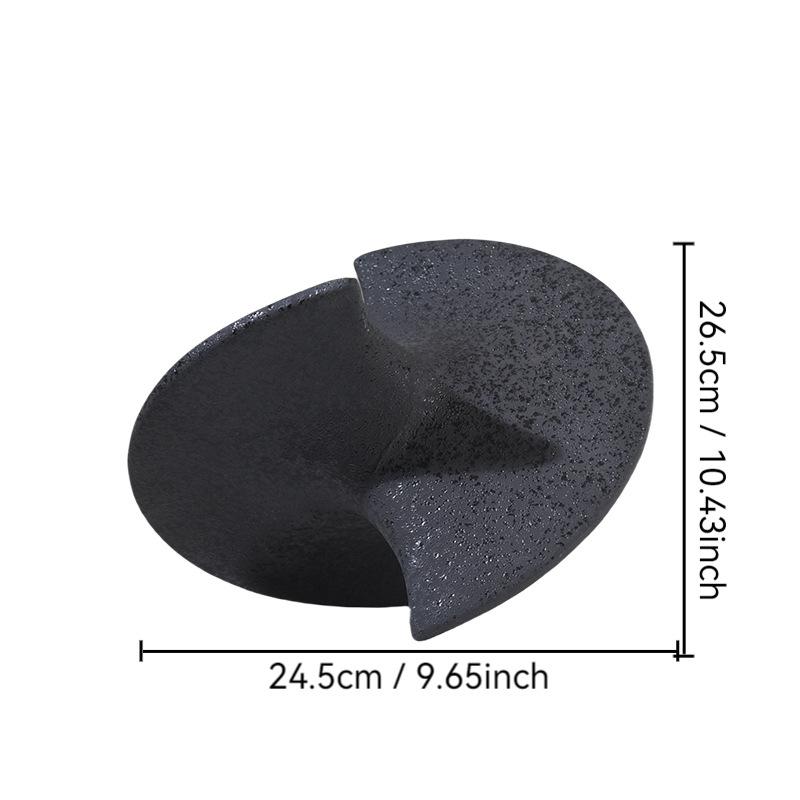 Ceramic Ornaments Geometric Semi-circles Intersect Circular Handicrafts Gyroscope Decorative Figurines Home Decoration