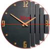 Asymmetry wooden wall clock 30cm black