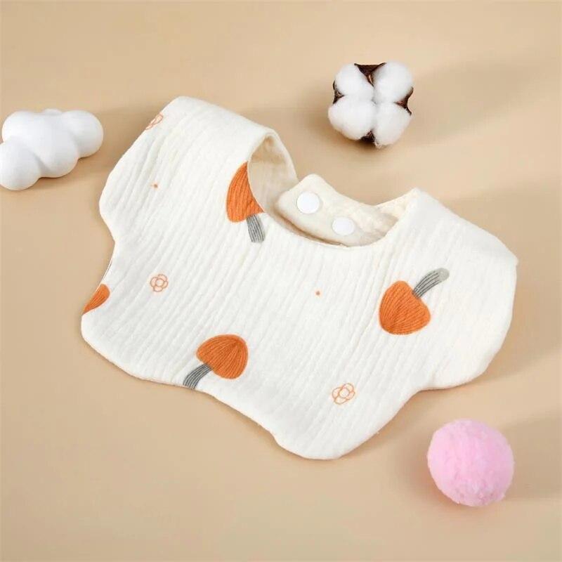 Cotton Baby Saliva Towel With Gauze, Six Layers For Newborns, Waterproof Bib Cartoon, Absorbent And Stain Resistant Bib
