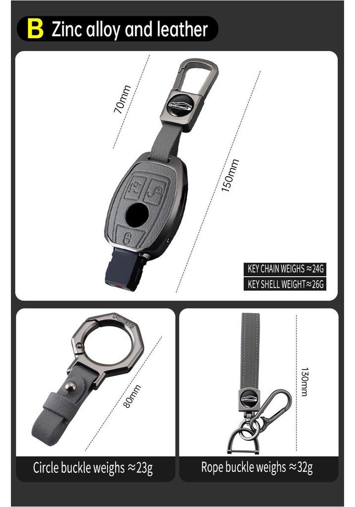 Maybach Model A Key Case In Elephant Grey