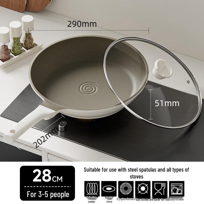 Hong Chu 28cm Ceramic Non-stick Frying Pan with Lid