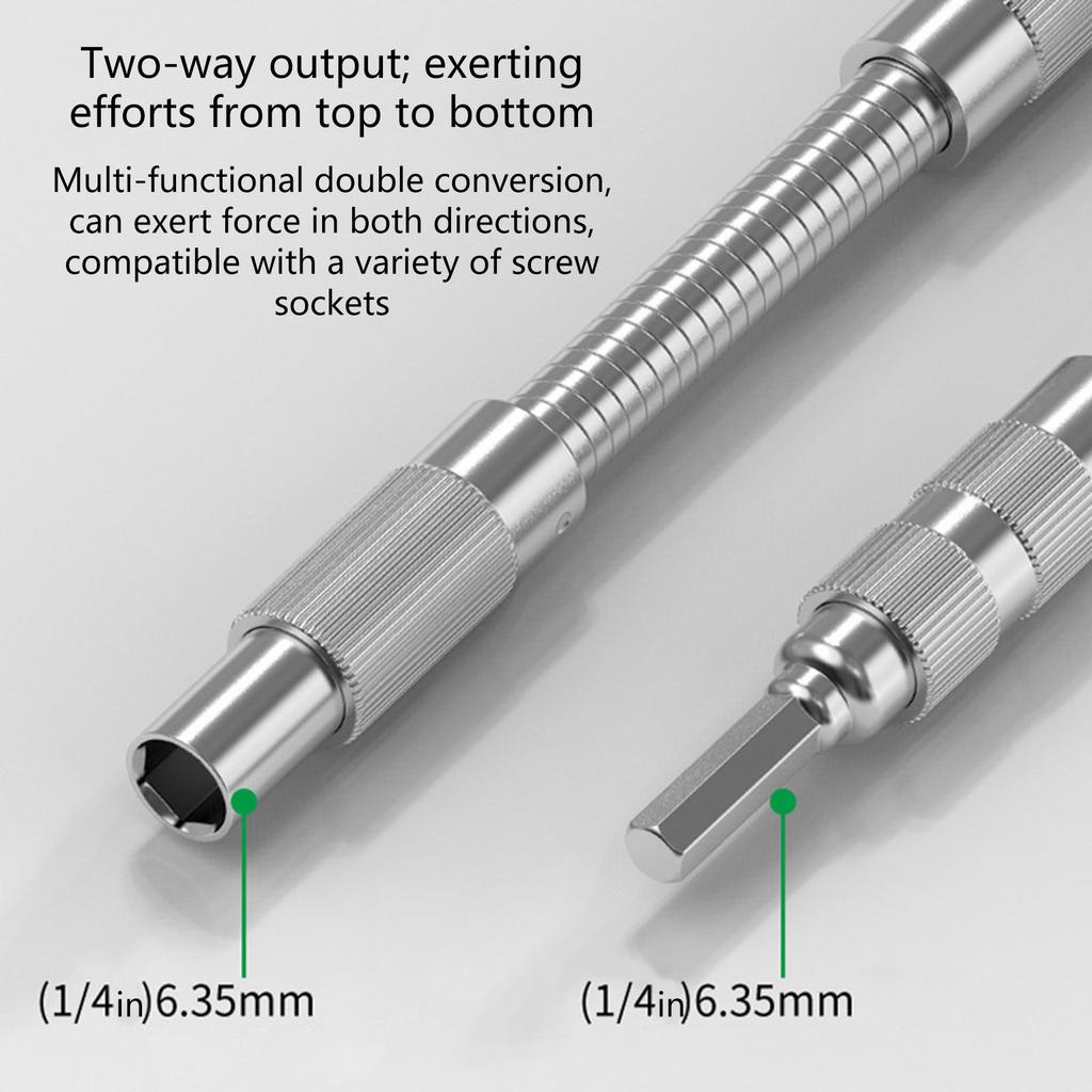 Professional Flexible Drill Adapter for Narrow Space 360 Degree Rotation Magnetic Hex Shanks Flexible Shafts