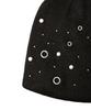 MIDNIGHT MOVE Eyelet Beanie (Black)