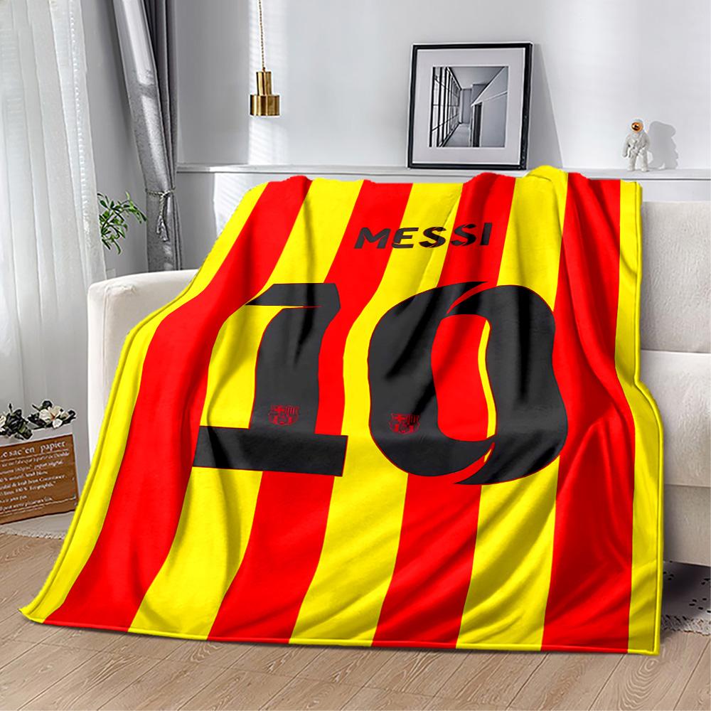 Messi's Legacy In Soccer Flannel Blanket-Soft and Suitable for Sofas,Beds,Offices,Travel,All Seasons,Great Gift for Holidays and Birthdays.