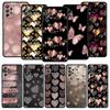 Gold Pink Rose Glitter Hearts Case for Samsung A17 A13 A15 A25 A35 A51 A55 A71 A21S A11 A31 A41 A23 A53 A73 5G A03S A05s Cover