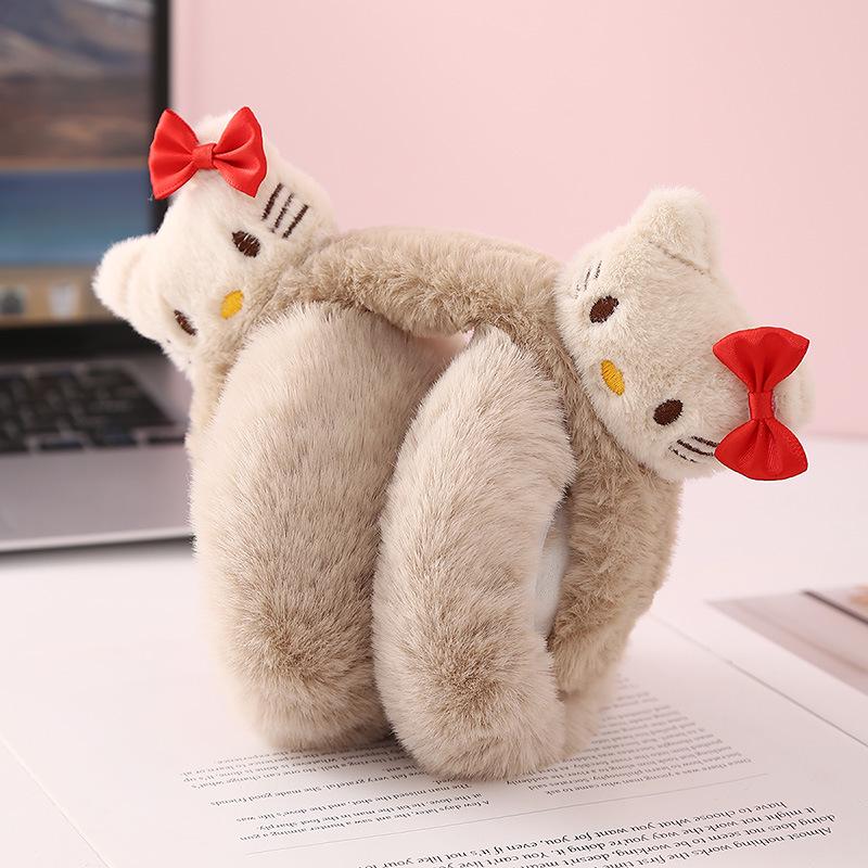 Winter Cartoon Cat Earmuffs: Cute, Warm Protection for Students and Outdoor Enthusiasts