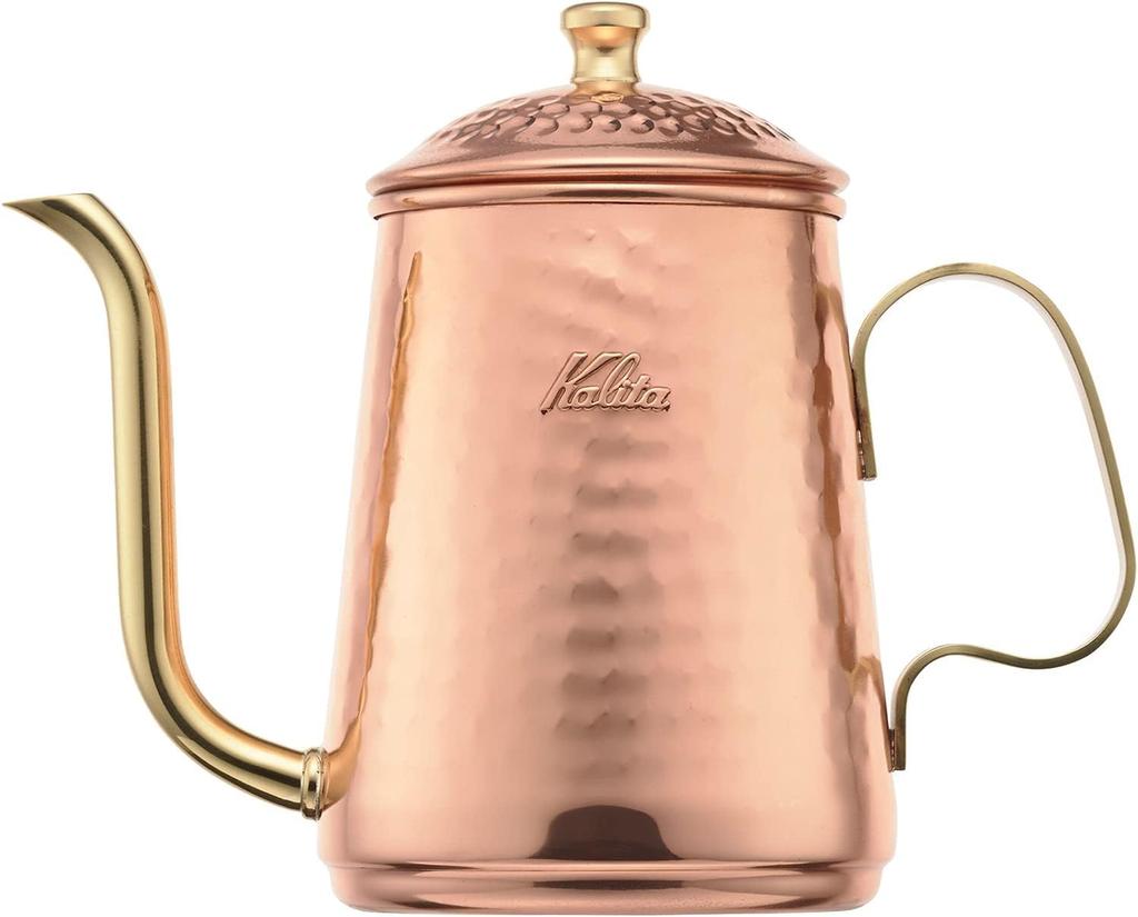 Kalita Copper Coffee Pot 600ml Narrow Mouth Nozzle Open Fire Made In Japan Cu Kettle Drip Pot Kettle Coffee Maker Kettle Server Barley Tea White Water