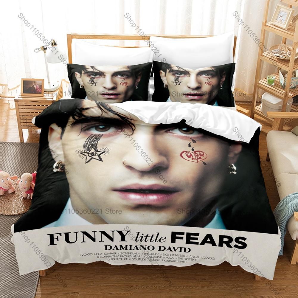 Funny Little Fears Album Cover Star Heart Tattoo Retro Portrait Print Duvet Cover + 2 Pillowcases Rock Fans 3pcs Bedding Set