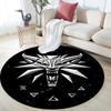 The Witcher pattern round rug,Carpet Rug for Living Room Bedroom Playroom ,Non-slip Floor Mat,Holiday Gifts and Birthday Gifts.