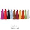 Kaslead New Women Clothes Western Style Fashion Slim Fit Simple Ribbon Hanging Neck Waist-Exposed Jumpsuit Long Dress