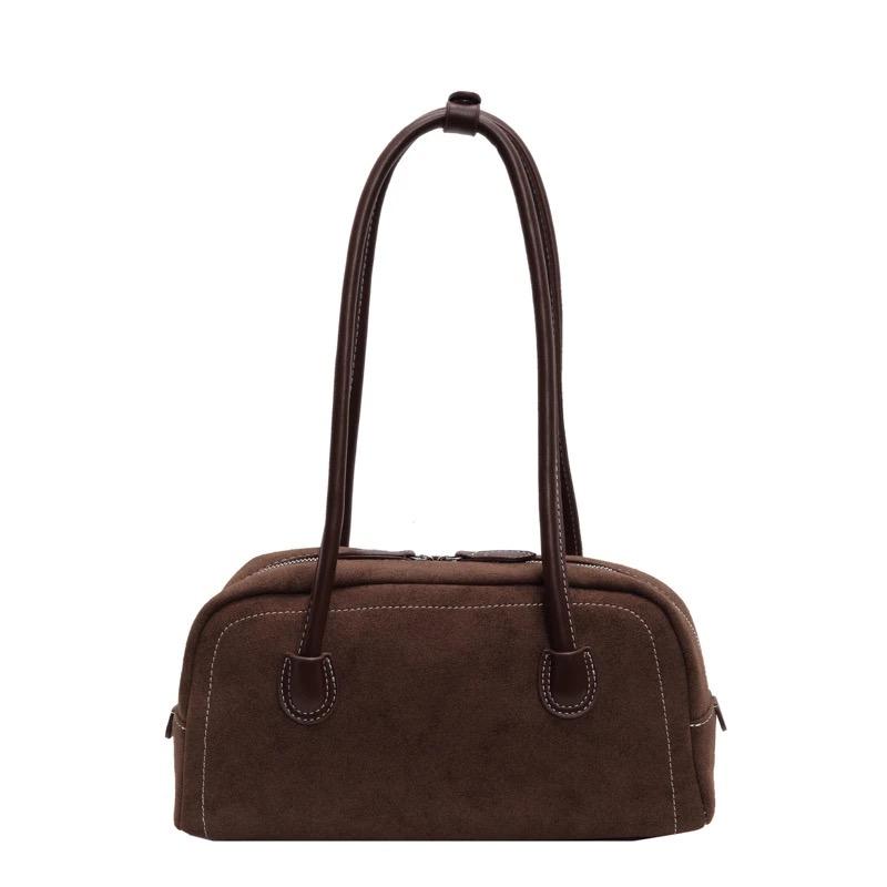 Women Shoulder Bag Multi Pocket Underarm Bag Faux Suede Tote Purse Zipper Satchel Bag Designer Brand Ladies Shoulder Bag