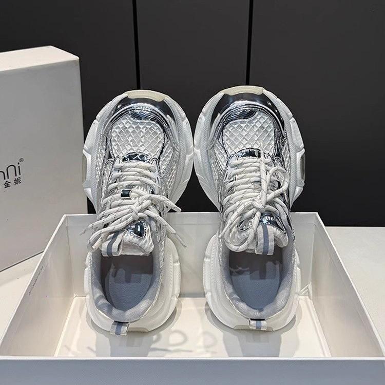 

Mesh breathable dad shoes women s 2025 new summer thin models increase in height this year, popular comfortable thick-soled casual sports shoes 40