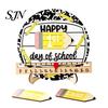 Educational Writing Board for Children First Day of School Chalkboard Sign, Reusable Wooden Milestone Board, Preschool Sign Back to