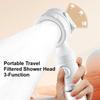 Cabeça de Chuveiro Filtrada Portátil para Viagem 3 Modos Spray de Chuveiro Universal Acessório de Chuveiro Bico de Chuveiro Portátil Doméstico