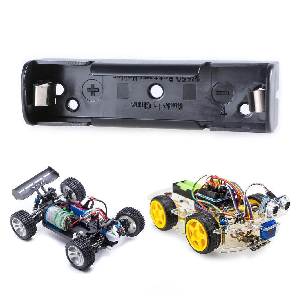 18650 Battery Holder Case Box with Shrapnel Single Slot Battery Storage Box Organiser 1-Slot Solderless with Hard Pin