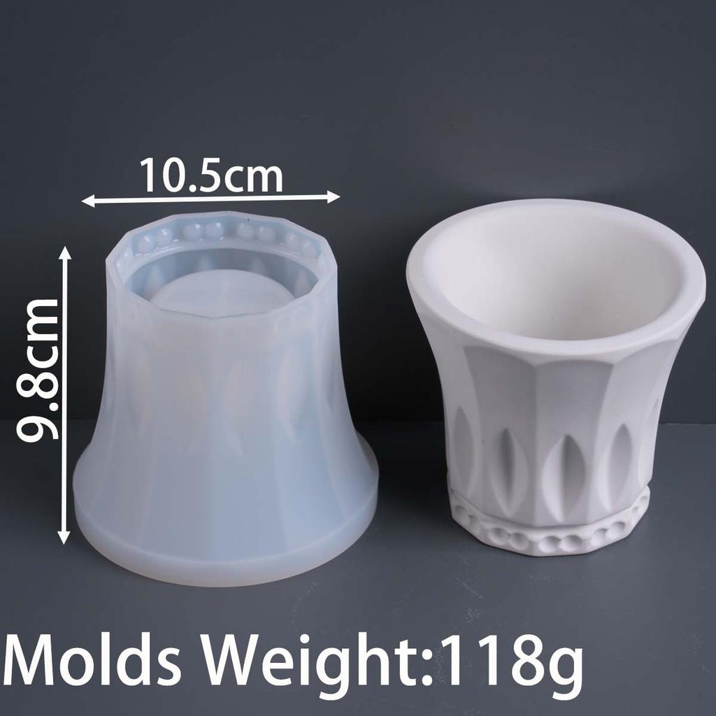 DIY Flower Pot Concrete Silicone Mold Gypsum Cement Round Candle Cup Holder Mould Storage Jar Gypsum Molds Resin Crafts Casting