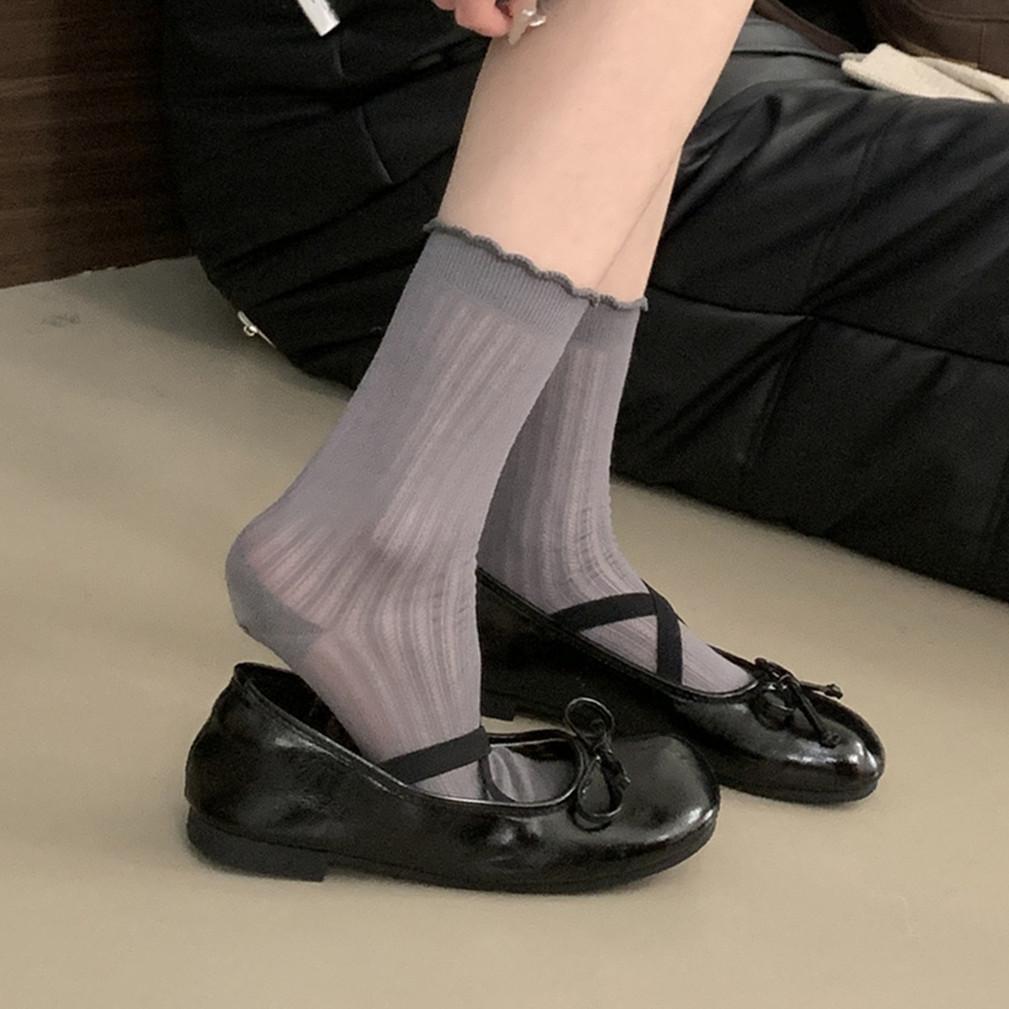 IPPEUM Burgundy Ballet Flats Shoes Women Buckle Round Toe Mary Jane Shoes Ballerinas Zapatos Mujer