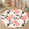 Playful Round Halloween Multicolor Floor Rug, Non-Slip Floor Mat for Family Room