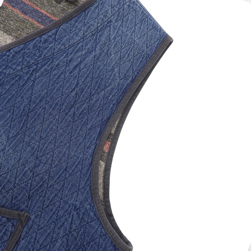 RRL Indigo Dyed Diamond Quilted Vest, Men's, Blue, Size M Best M blueUsed